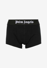 Palm Angels Logo Waistband Trunks -Set of 2 Black PMUH009S25FAB001_1010