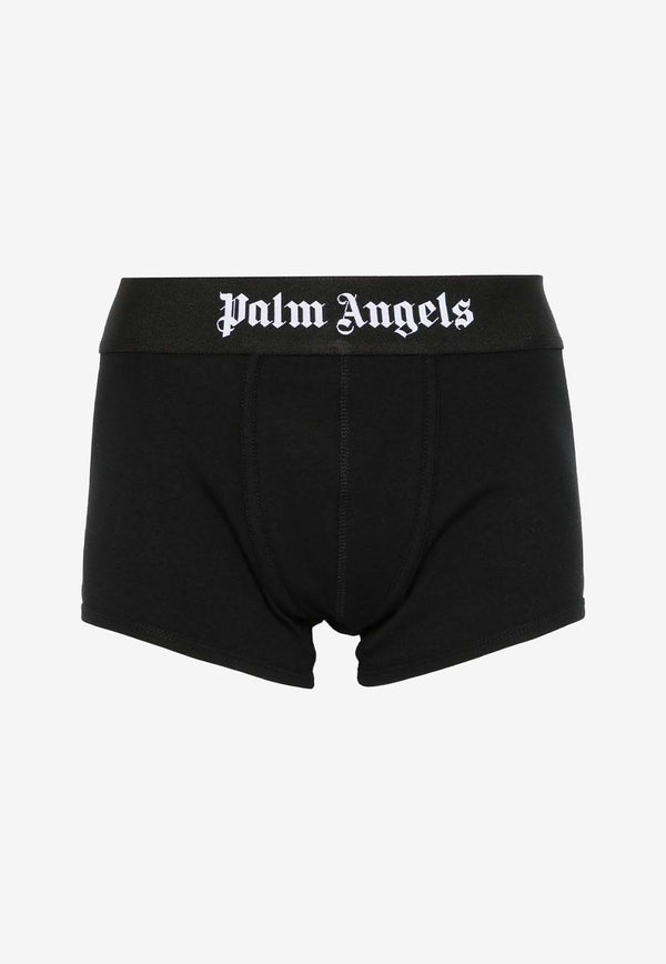 Palm Angels Logo Waistband Trunks -Set of 2 Black PMUH009S25FAB001_1010