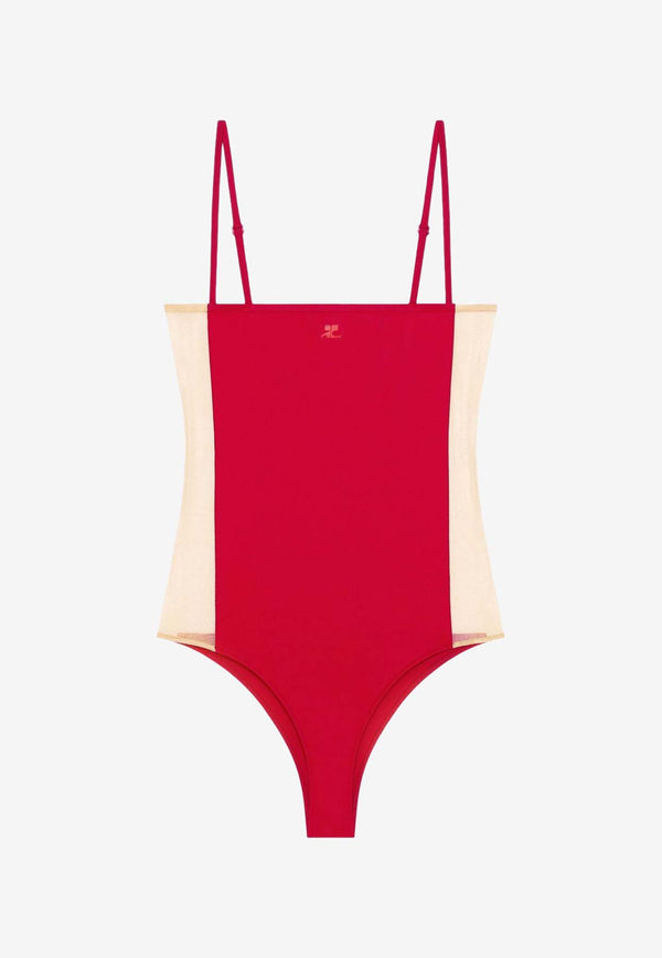 Courrèges Illusion One-Piece Swimsuit Red 125JMB041PA0043_4015