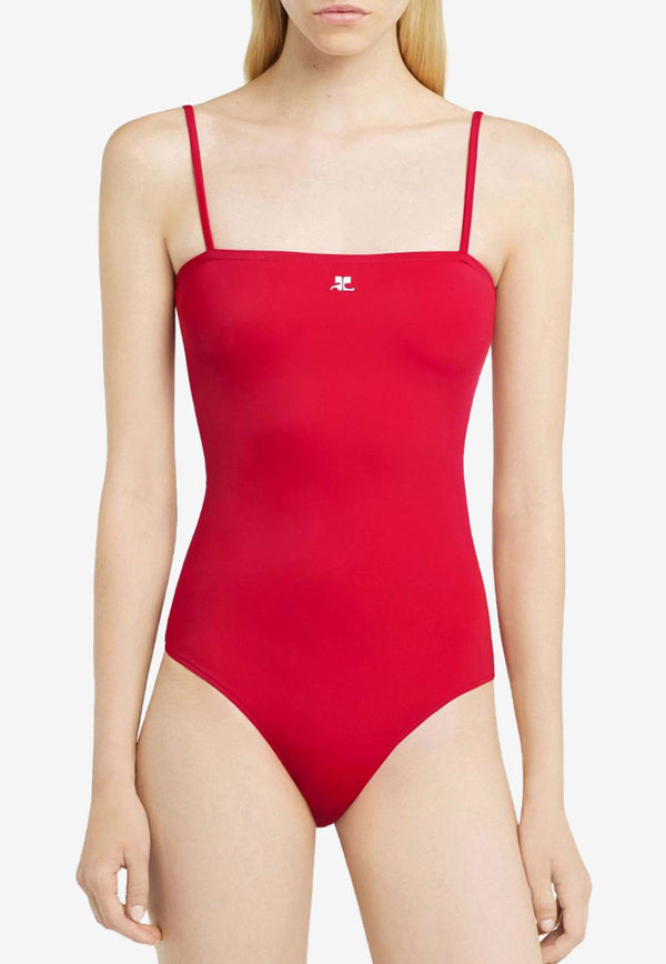 Courrèges Heritage One-Piece Swimsuit Red 125JMB042PA0043_4015