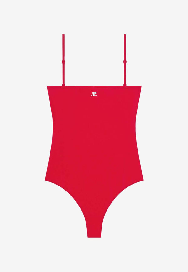 Courrèges Heritage One-Piece Swimsuit Red 125JMB042PA0043_4015