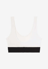 Palm Angels Logo Band Two-Tone Bralette White PWUB002C99FAB003_0110