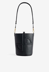 Patou Small Embossed JP Bucket Bag  Black BA0165038_999B