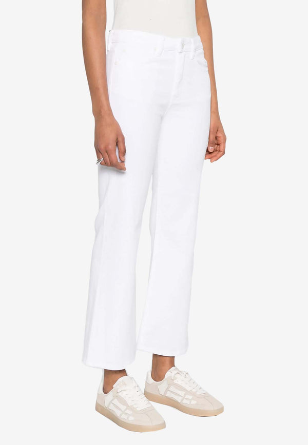 PINKO Britney Bootcut Cropped Jeans White 103860A2DU_Z04