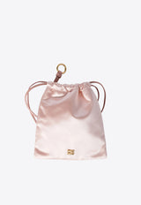 Miu Miu Logo Plaque Satin Pouch Bag Pink 5NG010049_F0615