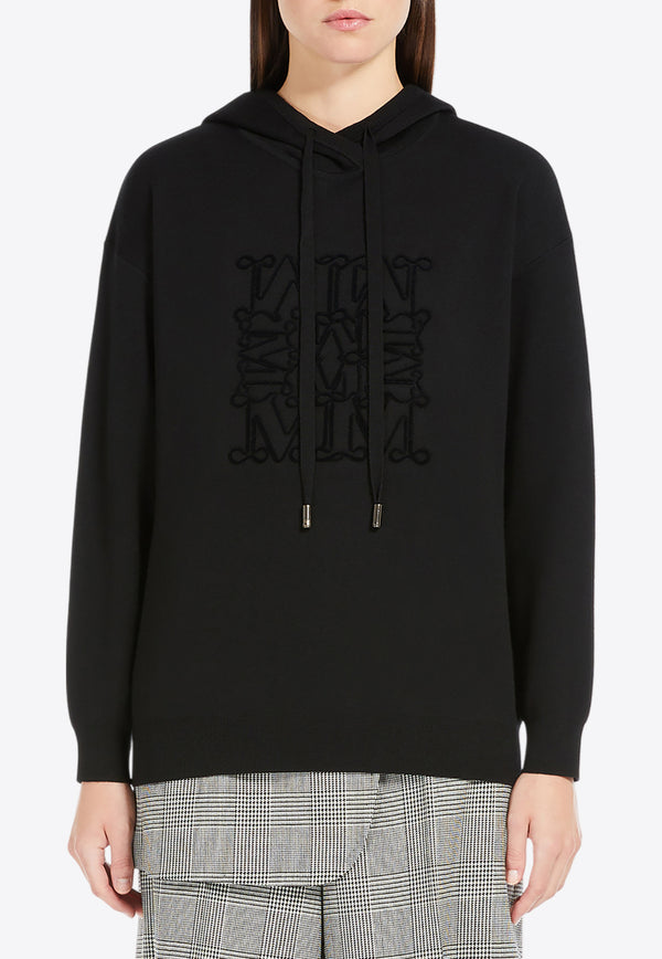 Max Mara Pamir Wool Hooded Sweatshirt Black 2421366262650PAMIR_007