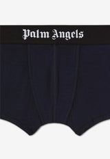 Palm Angels Logo Waistband Trunks -Set of 2 Navy PMUH009S25FAB001_4610