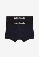 Palm Angels Logo Waistband Trunks -Set of 2 Navy PMUH009S25FAB001_4610