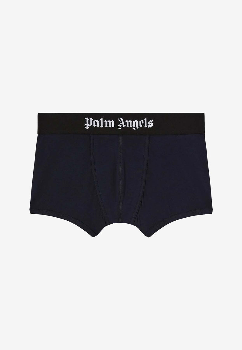 Palm Angels Logo Waistband Trunks -Set of 2 Navy PMUH009S25FAB001_4610