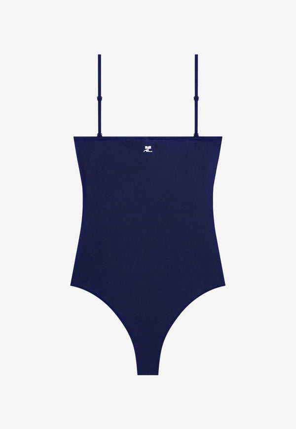 Courrèges Heritage One-Piece Swimsuit Navy 125JMB042PA0043_7075