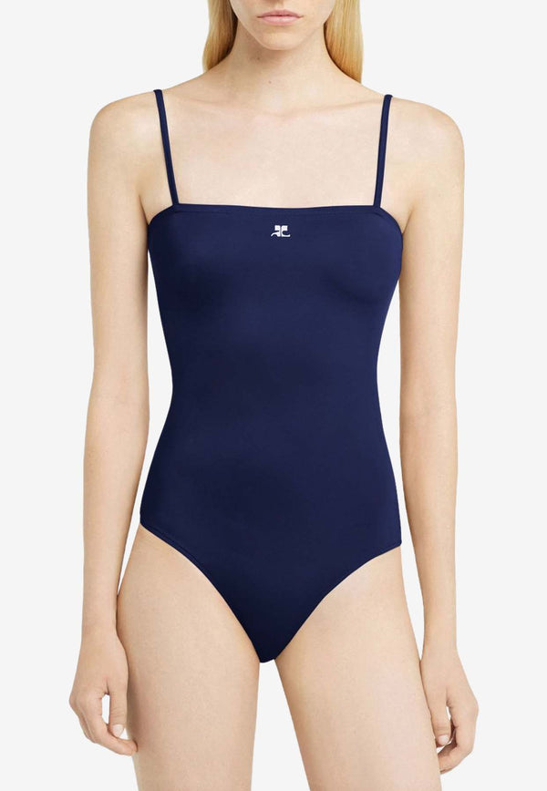 Courrèges Heritage One-Piece Swimsuit Navy 125JMB042PA0043_7075