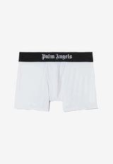 Palm Angels Logo Waistband Trunks -Set of 2 White PMUH009S25FAB001_0110