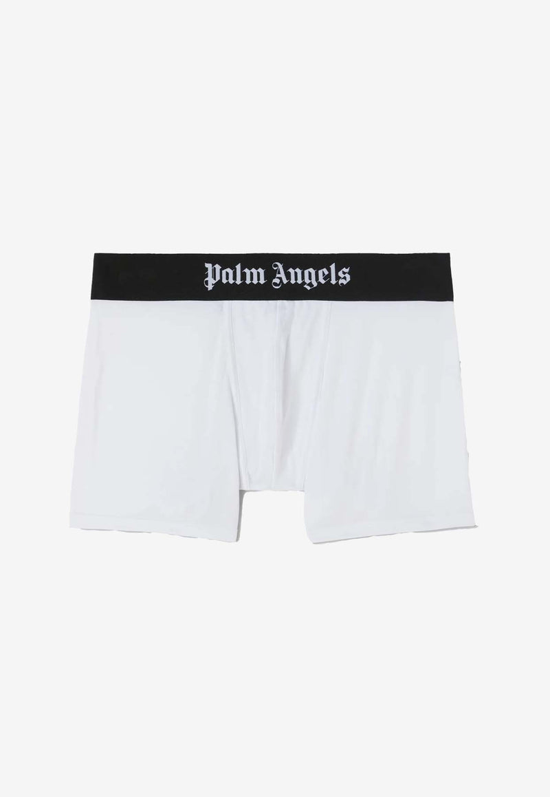 Palm Angels Logo Waistband Trunks -Set of 2 White PMUH009S25FAB001_0110