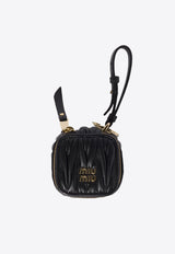 Miu Miu Trick Quilted Leather Pouch Key-Ring Black 5TL527AFPP_F0002