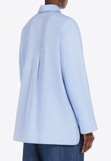 Max Mara Conero Oxford Long-Sleeved Shirt Light Blue 2519191031600CONERO_1