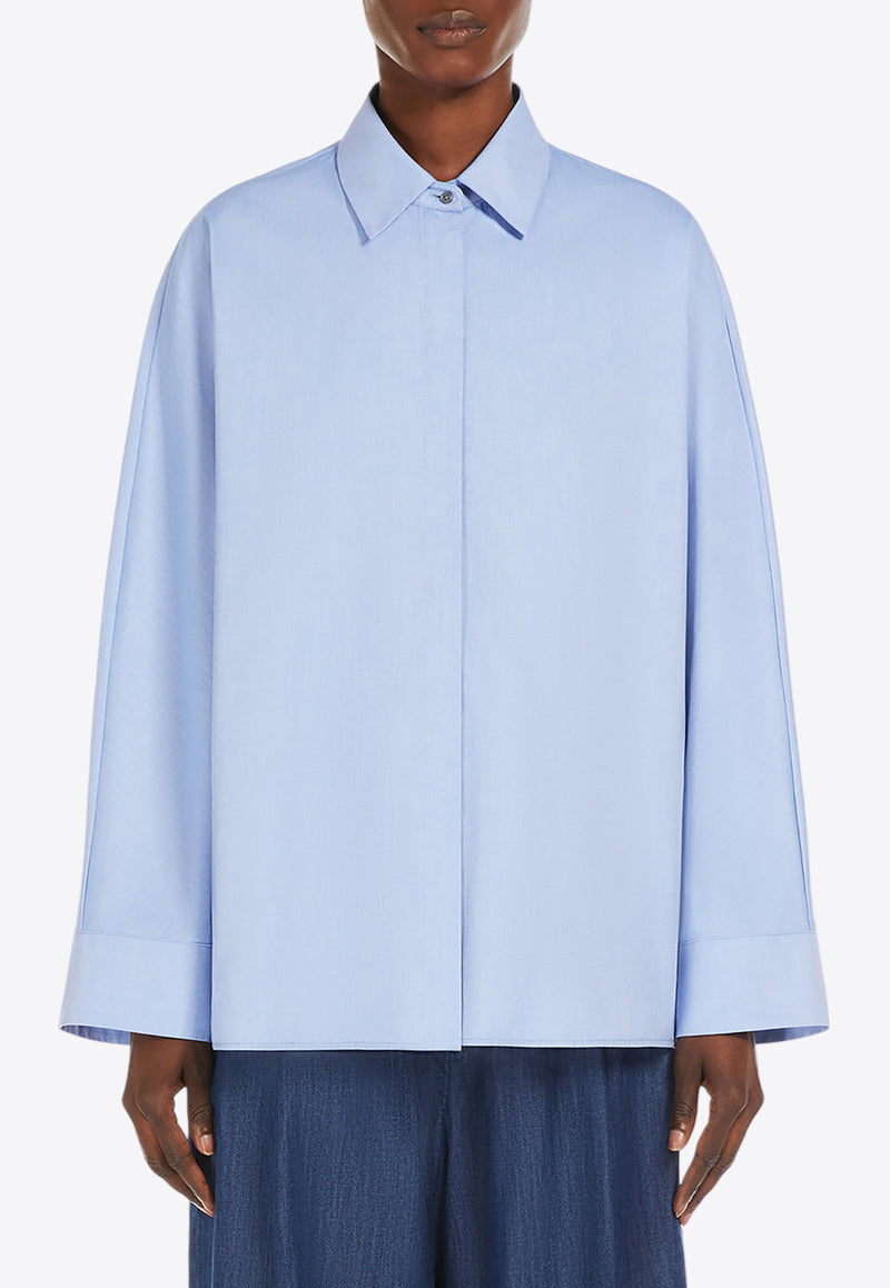 Max Mara Conero Oxford Long-Sleeved Shirt Light Blue 2519191031600CONERO_1