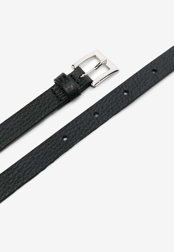 P.A.R.O.S.H Bobelt Leather Thin Belt Black D040177BOBELT25_013