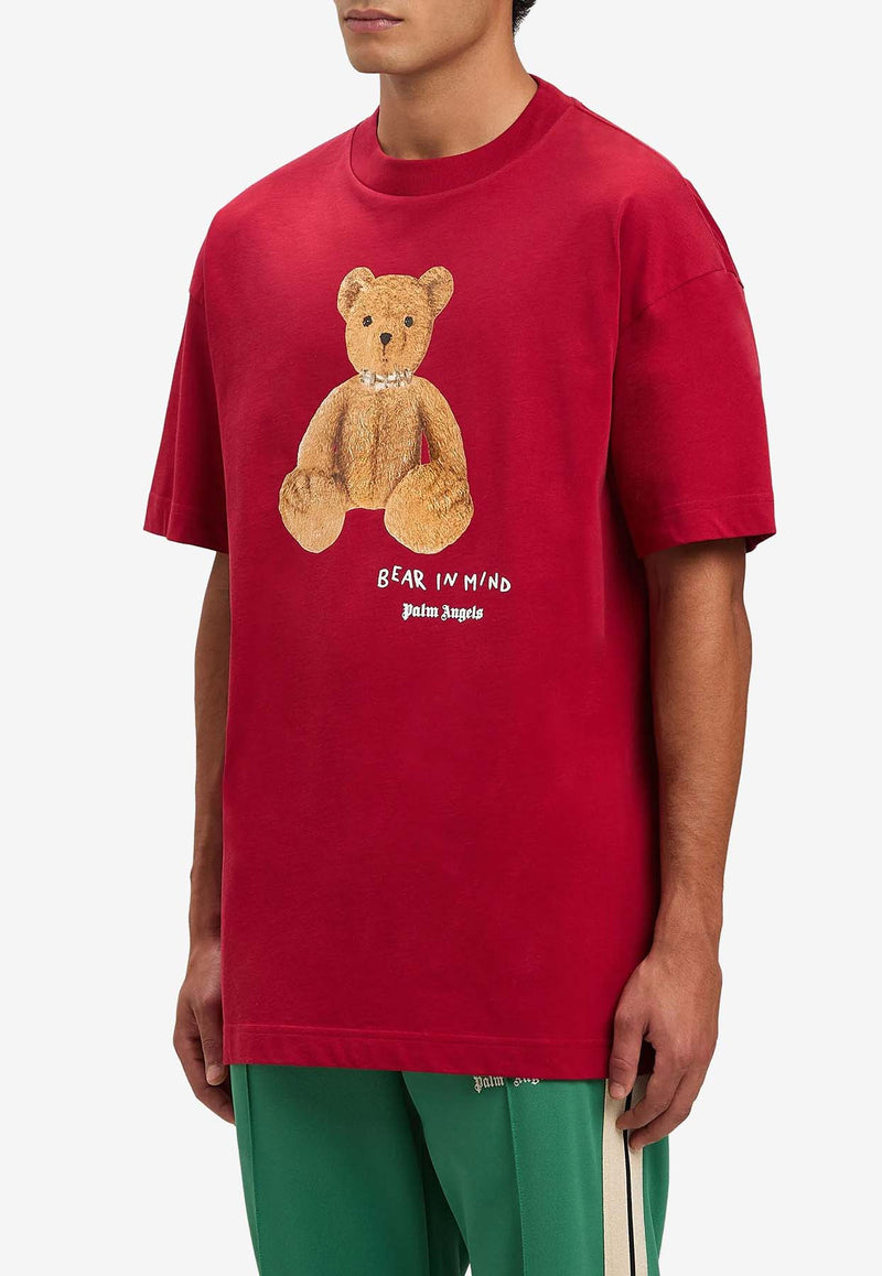 Palm Angels Bear In Mind Print T-shirt Red PMAA001S25JER005_2560