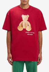 Palm Angels Bear In Mind Print T-shirt Red PMAA001S25JER005_2560