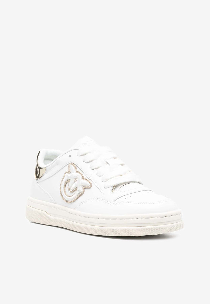 PINKO Ariel 15 Leather Low-Top Sneakers White SS0077P014_ZIA