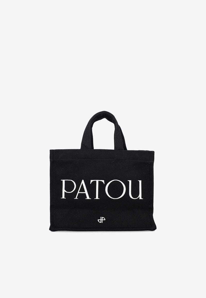 Patou Small Canvas Tote Bag Black AC0440076_999B