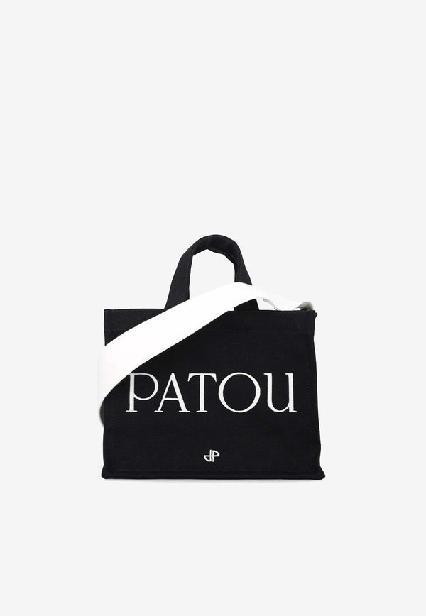 Patou Small Canvas Tote Bag Black AC0440076_999B