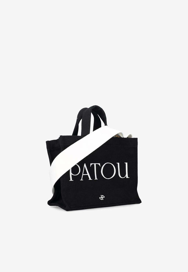 Patou Small Canvas Tote Bag Black AC0440076_999B