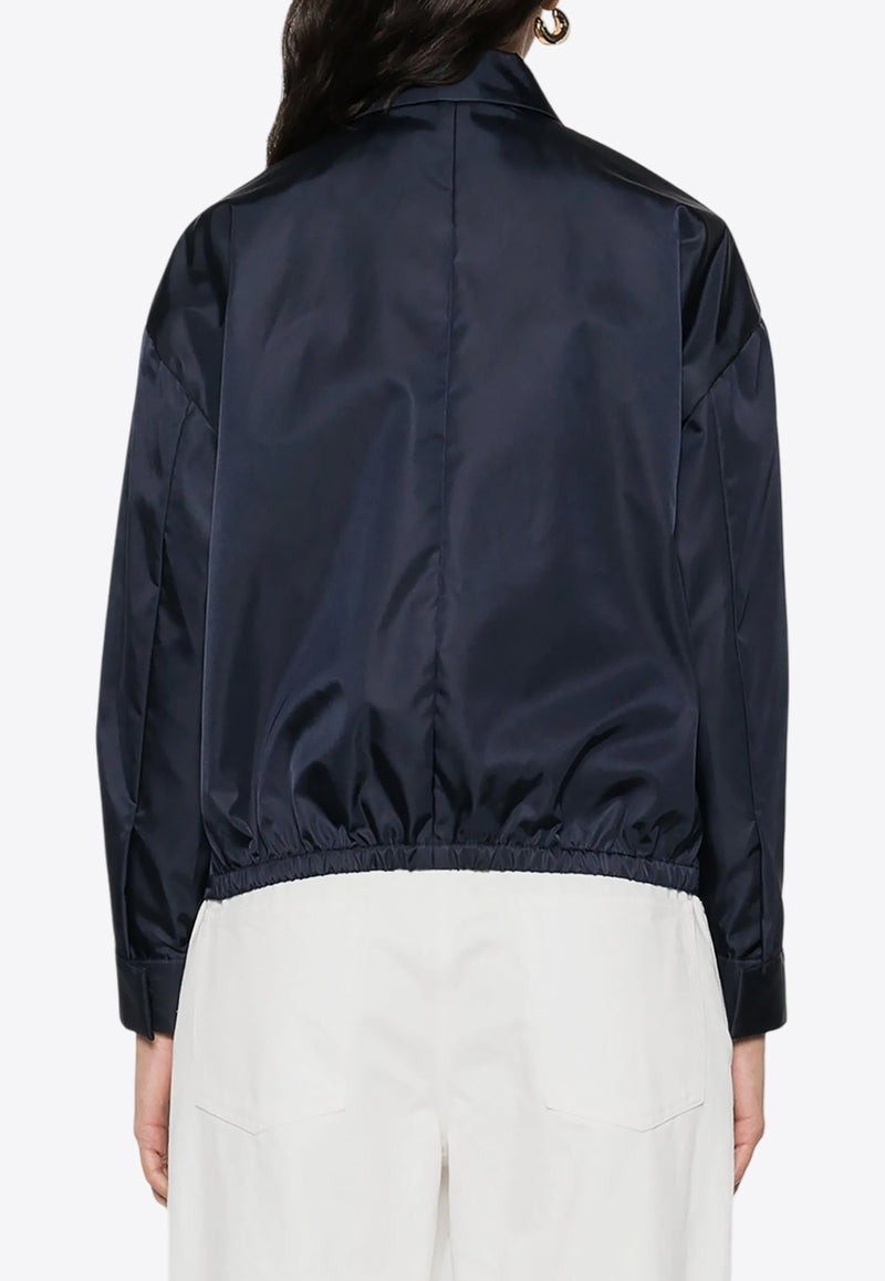 Prada Re-Nylon Logo Zip-Up Jacket Blue 292246SOOO1WQ8_F0SVF