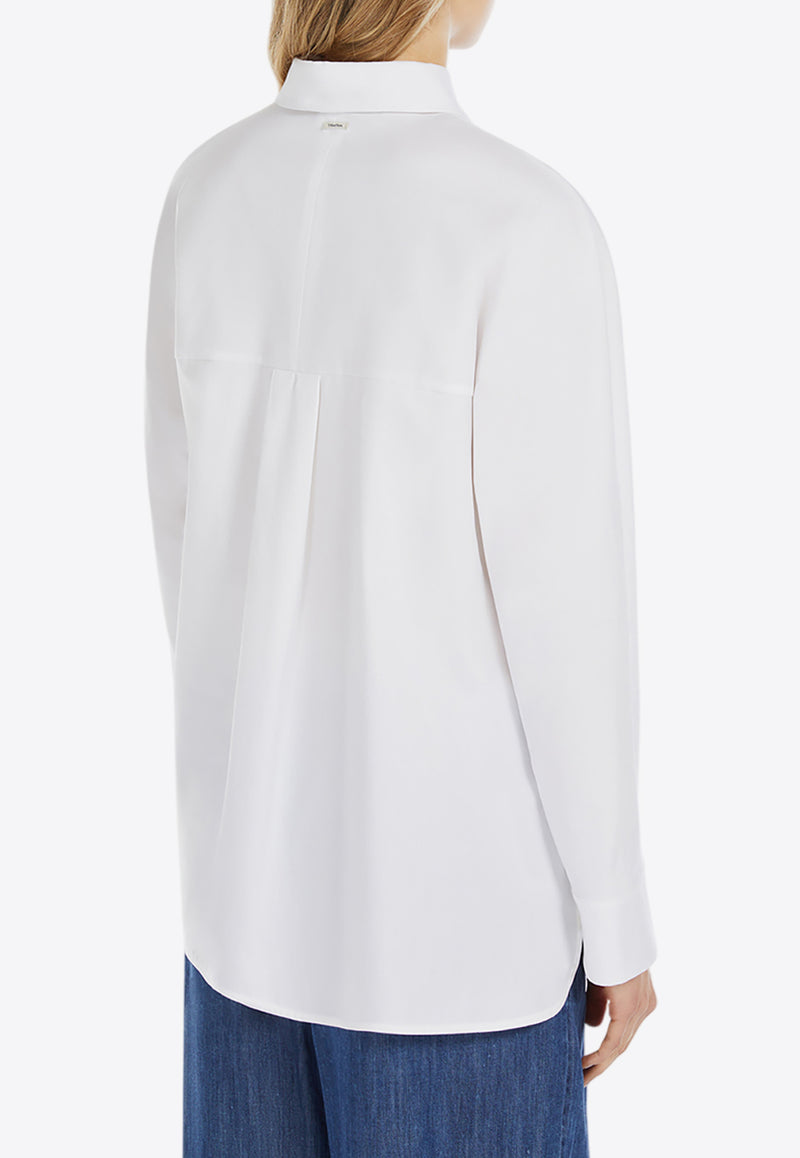 Max Mara Conero Oxford Long-Sleeved Shirt White 2519191031600CONERO_2