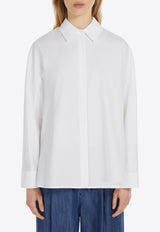 Max Mara Conero Oxford Long-Sleeved Shirt White 2519191031600CONERO_2