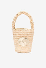 Patou Iconic Raffia Bucket Bag Beige AC0610140_102V