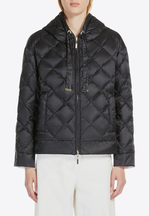 Max Mara Disoft Reversible Zip-Up Down Jacket Black 2519481144600DISOFT_72