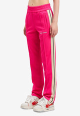 Palm Angels Logo Embroidered Track Pants Pink PWCJ001S25FAB001_3203