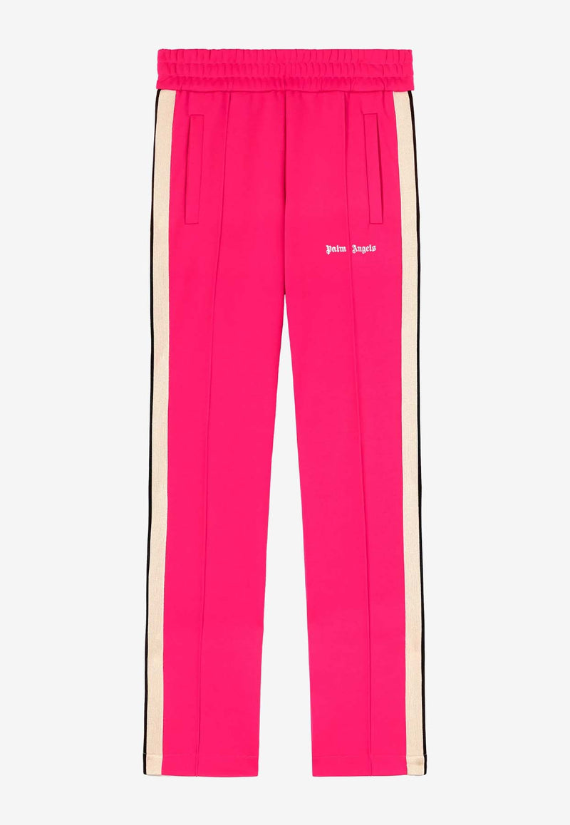 Palm Angels Logo Embroidered Track Pants Pink PWCJ001S25FAB001_3203