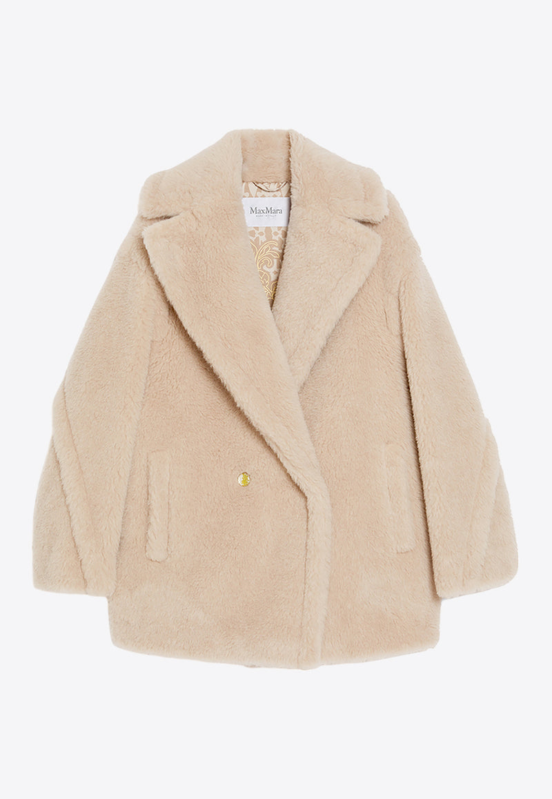 Max Mara Cuba Iconic Teddy Bear Alpaca and Wool Coat Sand 2511081011600CUBA_002