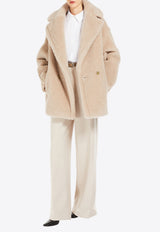 Max Mara Cuba Iconic Teddy Bear Alpaca and Wool Coat Sand 2511081011600CUBA_002