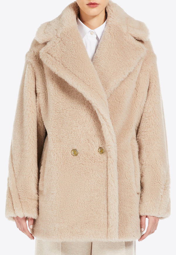 Max Mara Cuba Iconic Teddy Bear Alpaca and Wool Coat Sand 2511081011600CUBA_002