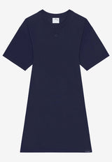 Courrèges Embroidered Logo Mini T-shirt Dress Navy 125JRO537JS0107_7075