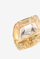 Themoiré Gea Metallic Weave Clutch Gold TMSR25GMWL_19