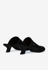 Courrèges Wet Stretch 50 Leather Mules Black 125SSD031AG0029_9999