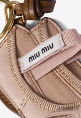 Miu Miu Ballet Trick Leather Keychain Taupe 5TL5332CUM_F0NZ2