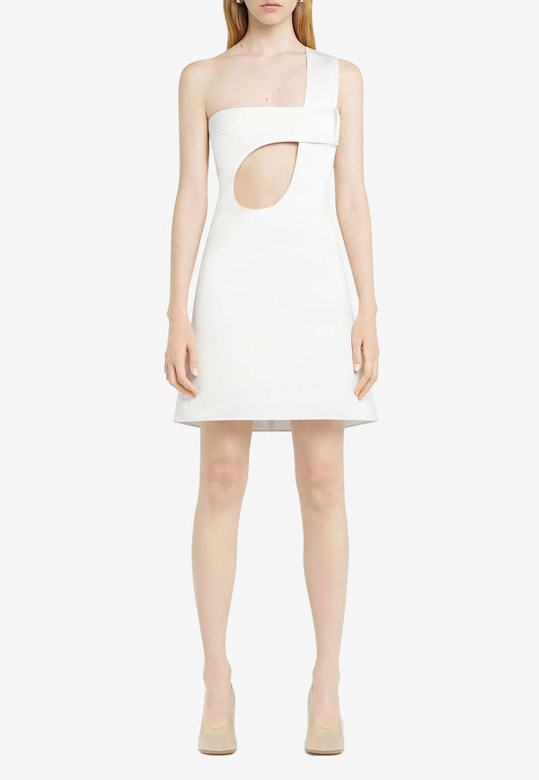 Courrèges Satin Cut-Out Mini Dress White 125CRO558PL0162_0001