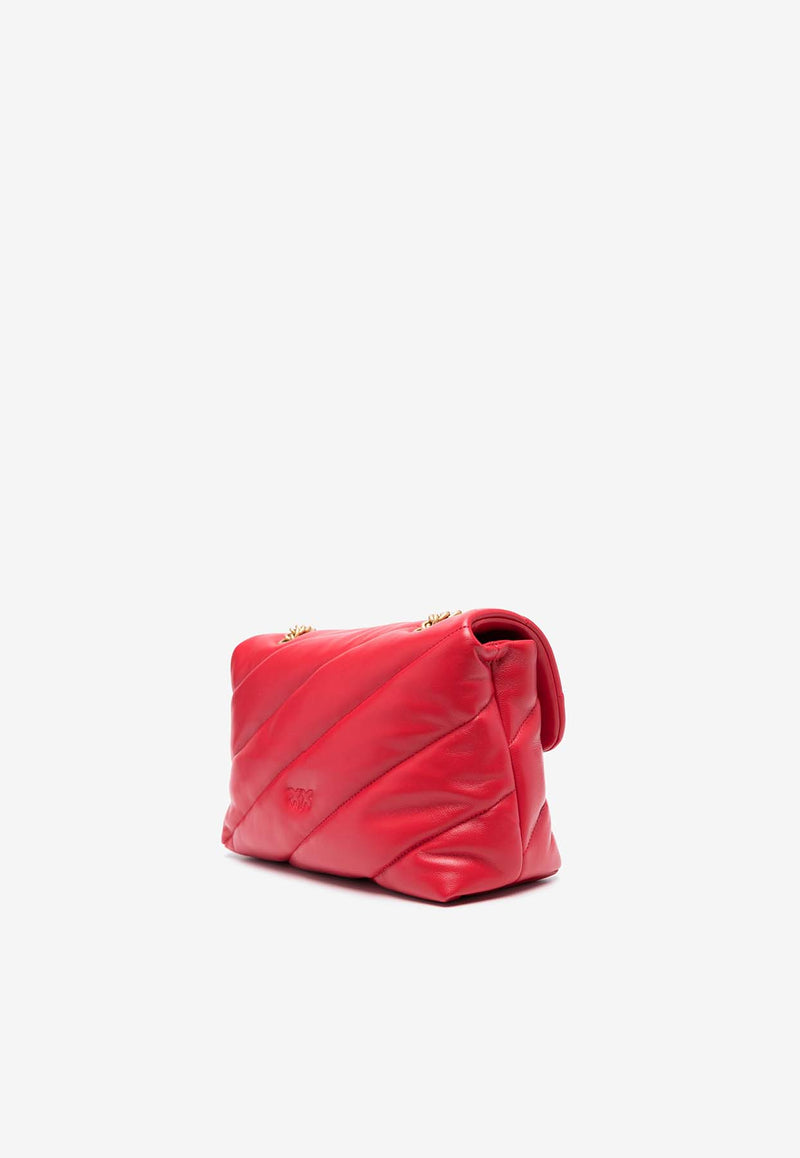 PINKO Classic Love Puff Maxi Quilt Shoulder Bag  Red 100038A0F2_R30Q