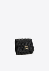 Miu Miu Small Quilted Leather Wallet Black 5MH033AFPP_F0002