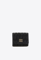 Miu Miu Small Quilted Leather Wallet Black 5MH033AFPP_F0002