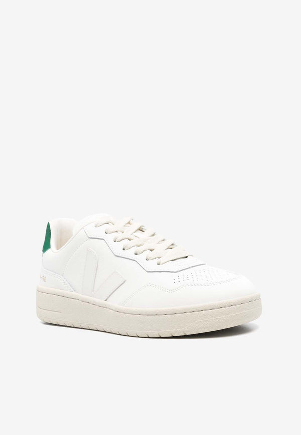 Veja V-90 Leather Low-Top Sneakers White VD2003706A_EXTRA-WHITE/GOLF