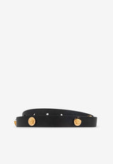 Versace Studded Medusa 95 Leather Belt Black 1014773 1A13534-1B00V