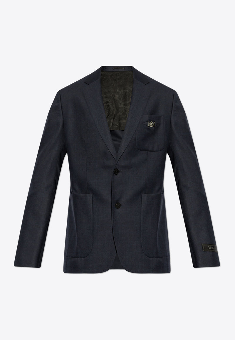 Versace Medusa Biggie Single-Breasted Blazer Blue 1016155 1A08858-1UL40