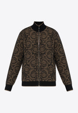 Versace Barocco Jacquard Reversible Zip-Up Jacket Brown 1018105 1A12910-1UL40