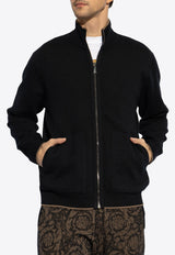 Versace Barocco Jacquard Reversible Zip-Up Jacket Brown 1018105 1A12910-1UL40